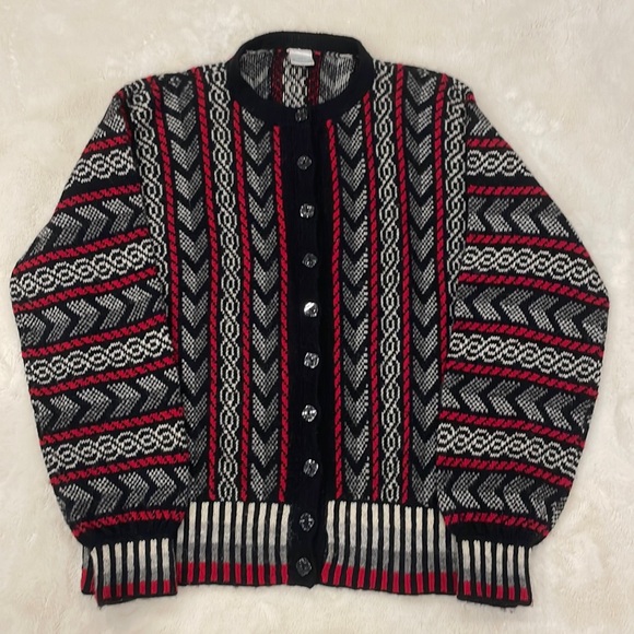 Vintage Pure Wool Sweater Cardigan - Picture 1 of 12